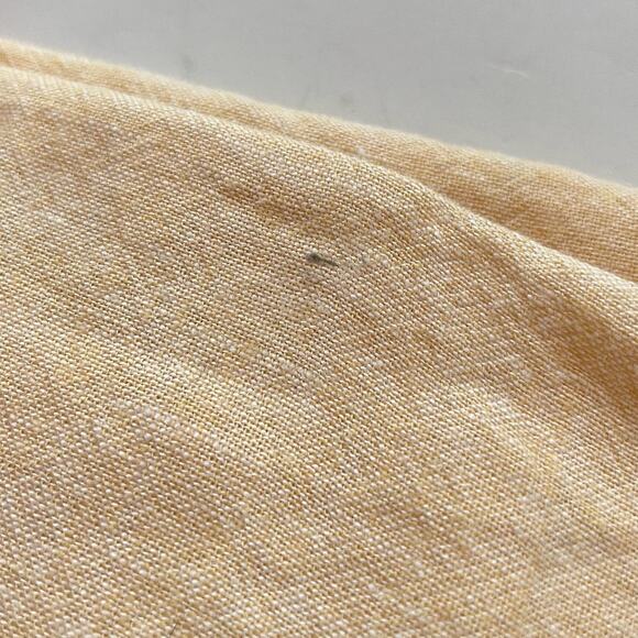 Karl Lagerfeld Linen Blend Button Down Shirt Womens S Roll Tab Peach Resort - Picture 6 of 14